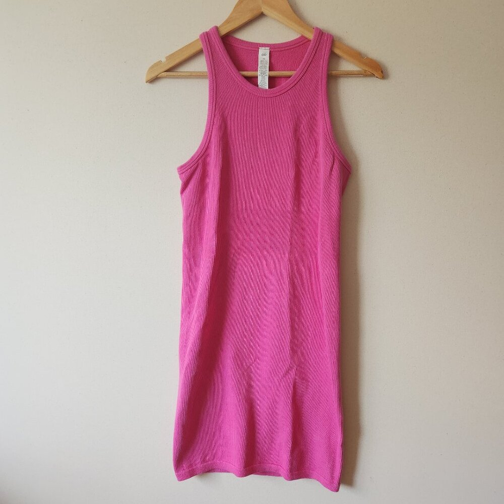 ALO Yoga Ribbed Warm Nights Dress in Paradise PINK | GUC | Medium